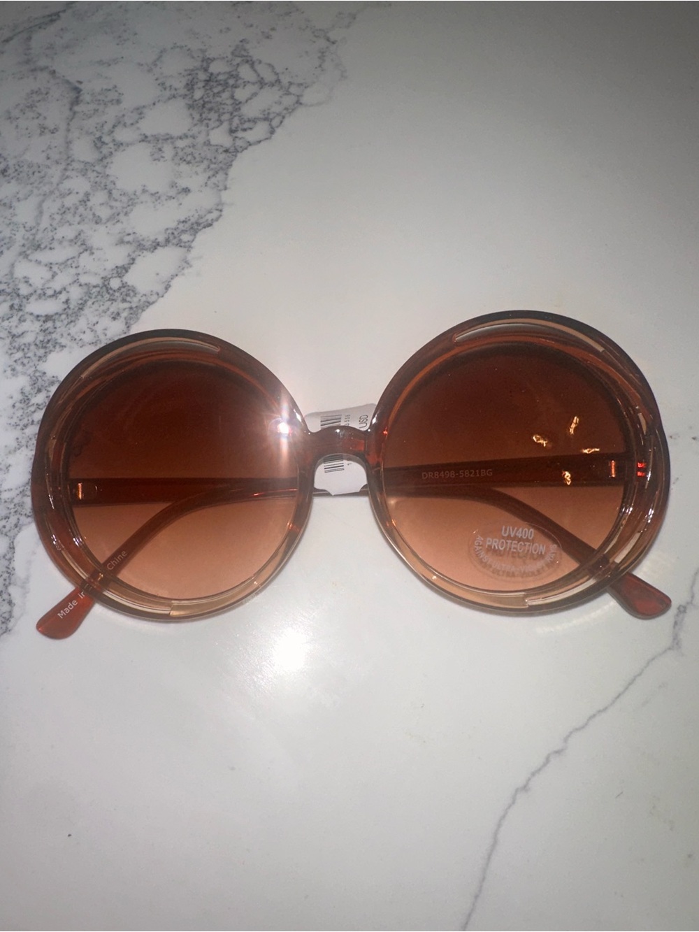 Free People Round Amber Tinted Sunglasses